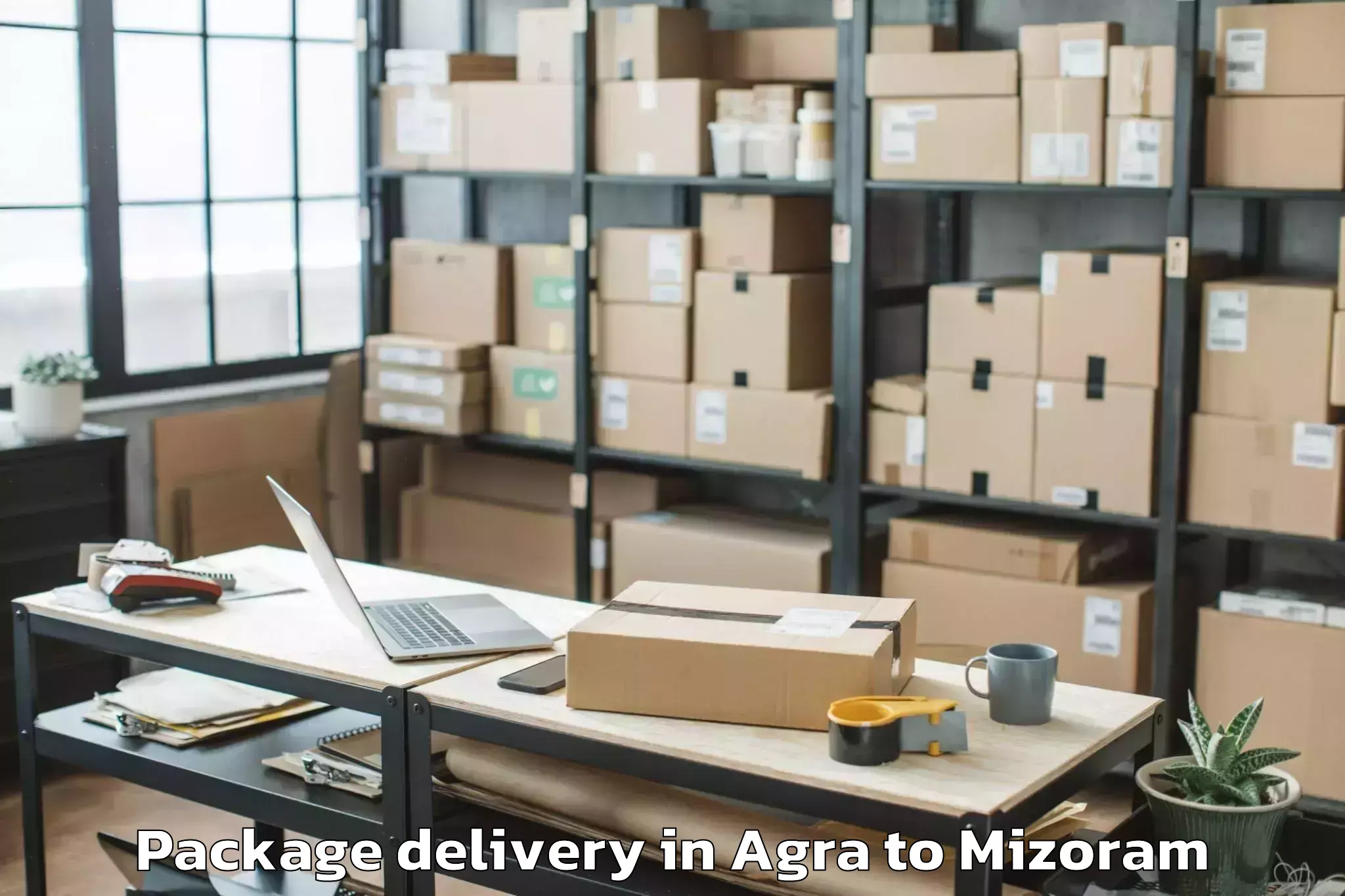 Book Agra to Icfai University Mizoram Aizaw Package Delivery